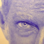 portrait de Vincent Cassel par l'artiste Konrad, stylo sur papier,detail